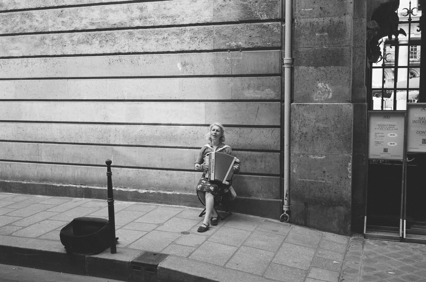 Woman playing accordion