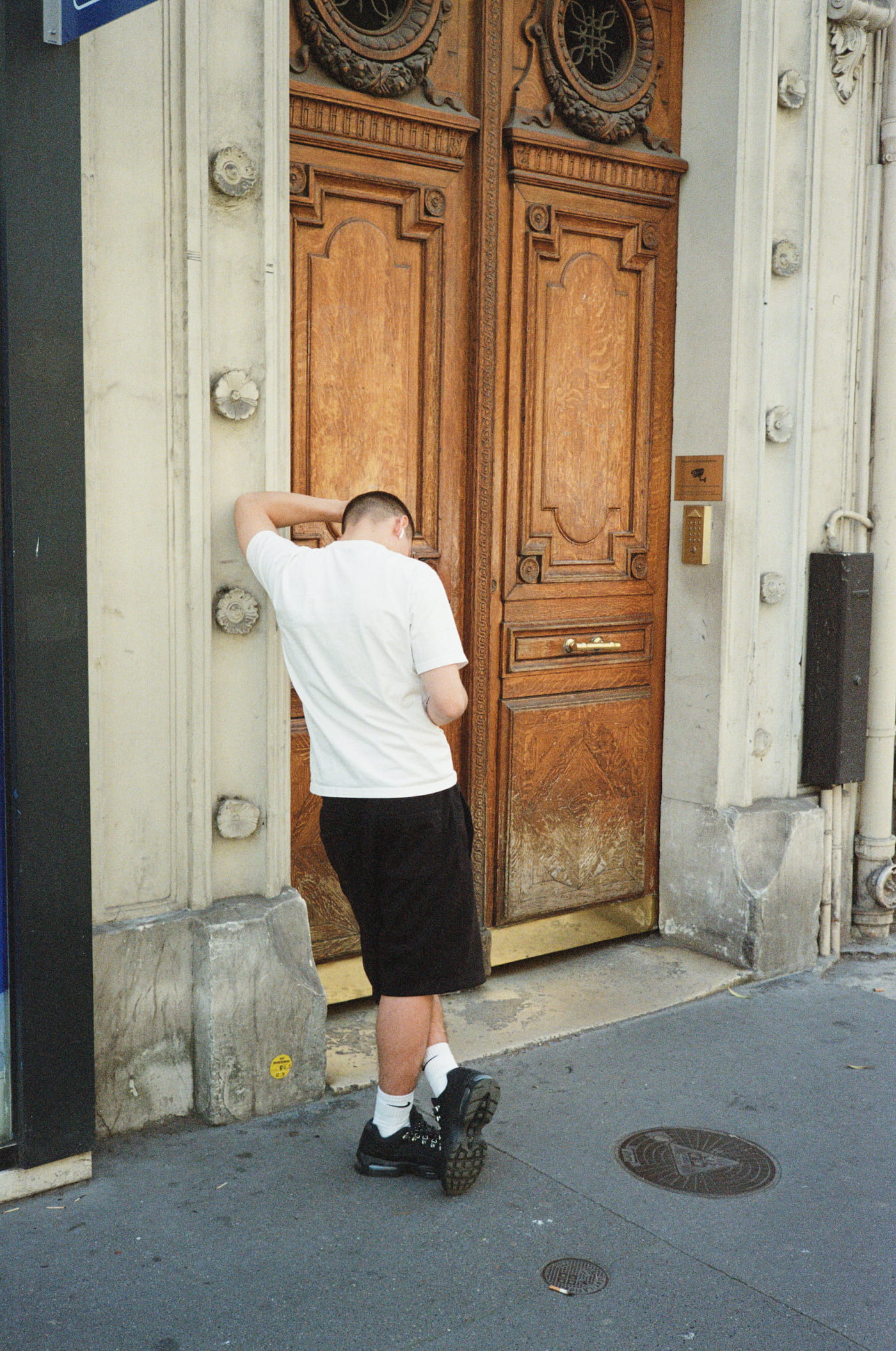 Standing in a doorway