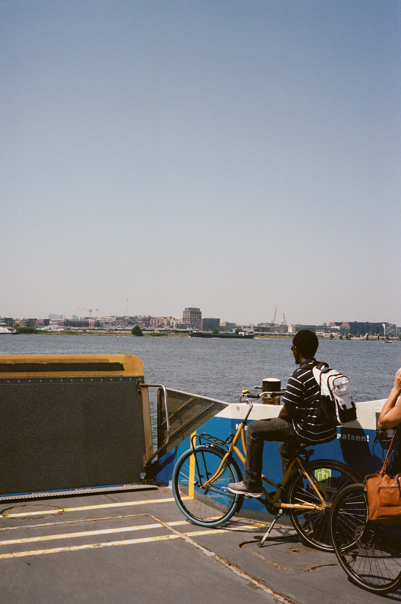 Young man on a boat