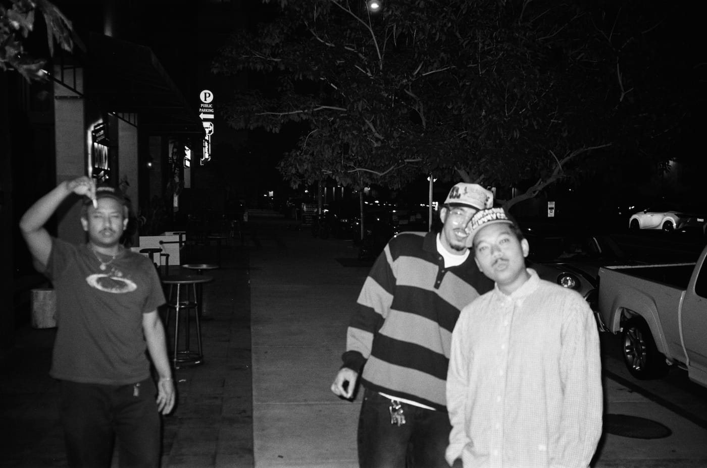 The gang, blurred